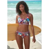 Venice beach Top de bikini verde / petróleo / naranja / burdeos