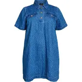 Zizzi Vestido 'Misha' azul / blanco