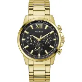 GUESS Reloj analógico 'Walker' oro / grafito / negro