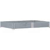 Syfax Collar de palet madera maciza de pino gris 150x100 cm