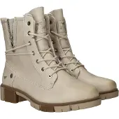 Mustang Botines con cordones crema