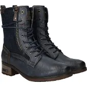 Mustang Botines con cordones azul noche