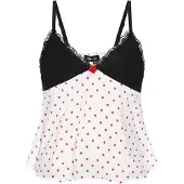 Mymo Top rojo / negro / offwhite