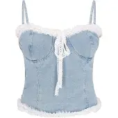 Mymo Top azul denim