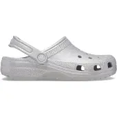 Crocs Zuecos Classic Glitter Clog mujer - Plata - 37 / 38