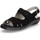 Waldlaufer Sandalias 'Sandale Damen 210004 191 001 Echtleder in schwarz' negro
