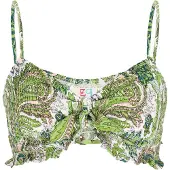 IZIA Top oliva / rosa / blanco