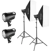 Bresser BRT-200B Juego de Flash de Estudio 2 x 200W