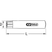 Ks Tools 129.2308, Broca helicoidal, acero, 8 mm, 1 unidad