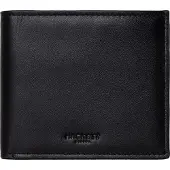 Hackett para hombre. HM4100062 Billetera plegable de piel con logo en relieve negra (OSFA), Negro, Clásico, outlet 202