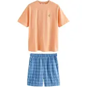 Next Pijama corto azul / azul pastel / verde / salmón