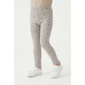 Happy girls Leggings gris moteado / lila / rosa