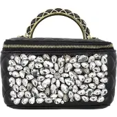 Faina Bolso de mano oro / negro / transparente