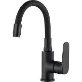 Kuchinox Grifo de lavabo DIMA Black con caño flexible