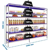 Simoninox Estantería Metálica Initial 6pp 1600x3290x500 Mm