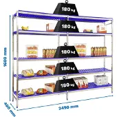 Simoninox Estantería Metálica Initial 5pp 1600x2490x400 Mm