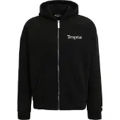 Dropsize Sudadera con cremallera negro / blanco