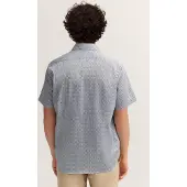 Bugatti Camisa ecru / azul claro / negro