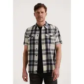 PME Legend Camisa 'Shirt with check pattern and chest pockets' azul