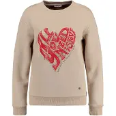 Key Largo Sudadera 'NEED' beige / rojo