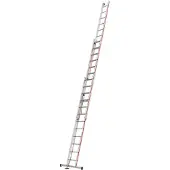 Hymer Escalera de cuerda con rodillos para pared, 3 x 12 peldaños