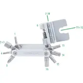 Contec CT MULTITOOL TFR-STRIKER, 16 funciones, color plateado