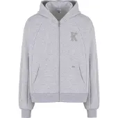 Karl kani Sudadera con cremallera gris