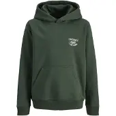 Jack & jones Junior Sudadera 'Niagara' verde oscuro / blanco