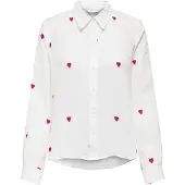 ONLY Blusa 'ONLHEART' rojo / blanco
