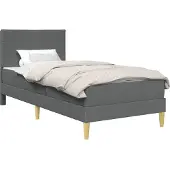 vidaXL Estructura de cama , 90 x 200 cm, gris oscuro