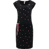 Ragwear Vestido de verano 'Penelope' rosa / negro