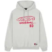 AND1 Sudadera gris / rojo