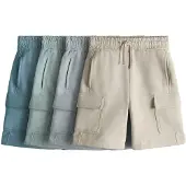 The Set Pantalón beige / azul paloma / gris claro / menta