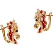 Mymo Pendientes oro / rojo