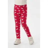 Happy girls Leggings antracita / púrpura / rojo pastel / blanco