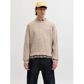 Jack & Jones Sudadera 'JORNorrebro' beige / blanco