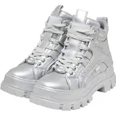 Buffalo Botines con cordones 'Aspha' plata