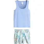Next Pijama de pantalón corto aqua / azul claro