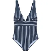 s.Oliver Traje de baño azul oscuro / blanco