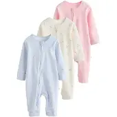 Next Pijama beige / azul claro / rosa claro / blanco