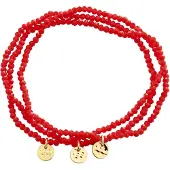 Pilgrim Pulsera ' Indigo ' oro / rojo