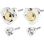 Pilgrim Pendientes ' Nova ' plata