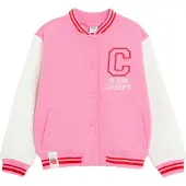 Cool Club Sudadera con cremallera rosa / rojo cereza / blanco