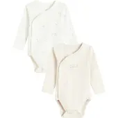 Cool Club Pijama entero/body beige / blanco lana
