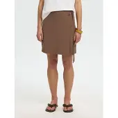 Selected Prenda Cruzada Falda Mini Mujeres Marrón 44