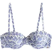 Next Top de bikini genciana / blanco