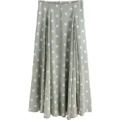 Next Falda verde pastel / blanco