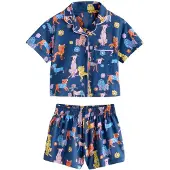Next Pijama navy / amarillo / lila / naranja oscuro