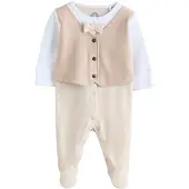 Next Conjunto beige / beige oscuro / blanco