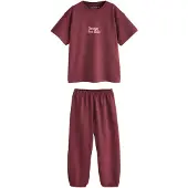 Next Pijama rosa / borgoña